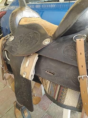 тор рыба: Западное кожаное седло для лошади с полной упряжью - Тип — 1