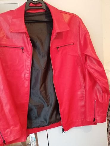 чисто кожаная куртка: Кожаная куртка, Классическая модель, Экокожа, Оверсайз, 2XL, 3XL, 4XL — 1