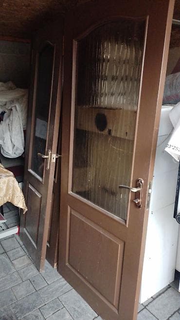 деревяный двер: Межкомнатные двери с остеклением, комплект 5 шт. - Материал: МДФ/шпон — 2