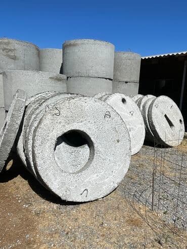 Крышка на кольцо, квадрат, Форма: Круглая, Материал: Бетон, Размер: 100 см at lalafo.kg Крышка на кольцо, квадрат, Форма: Круглая, Материал: Бетон, Размер: 100 см