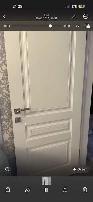 дабор: Межкомнатная дверь классического дизайна, цвет — белый (матовый) — 2