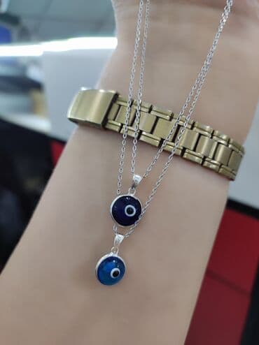 купить свадебное платье недорого: Серебряные Цепочки с подвесками "Коз мончок" Серебро 925 пробы — 7