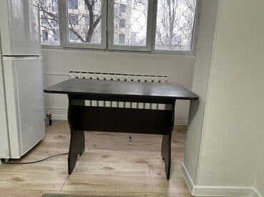 дубовый стол: Кухонный стол, Б/у, Прямоугольный, Нераскладной — 1