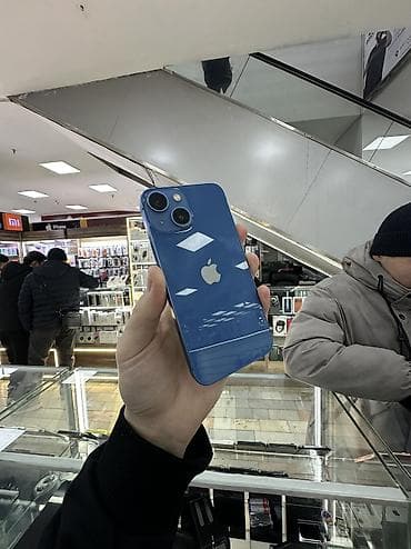 mac safe: IPhone 13 mini, Б/у, 128 ГБ, Синий, Защитное стекло, 84 % — 1
