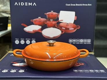 пищевое ведро с крышкой: Чугунный набор посуды 7 в 1 AIDEMA Состав набора: - Кастрюля-казан 28 — 4