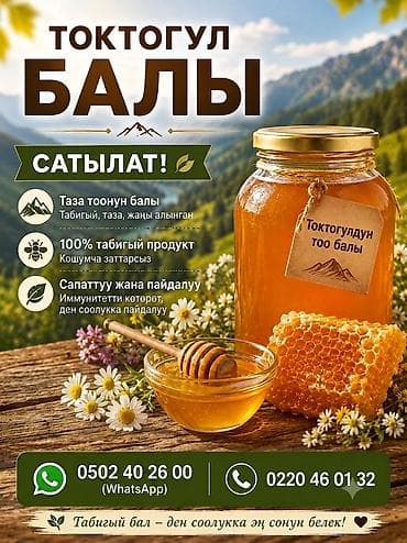 ат бишкек: Токтогульский горный мёд - Натуральный, свежий, без добавок - 100% — 1