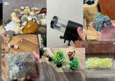 дом для птиц: В продаже 1 ракушки общий 200 сом Исскуственые растение по 35 Сомов — 1