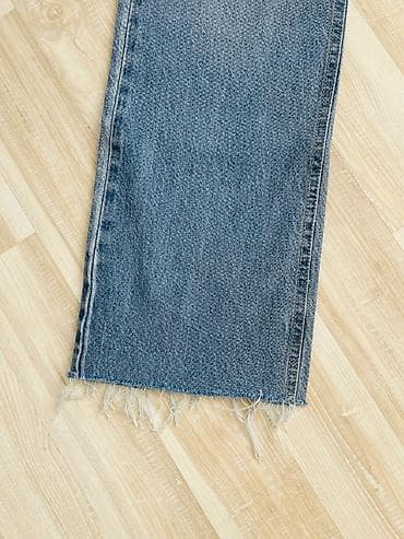 denim: Джинсы, Прямые, Турция, Высокая талия, С бахромой, XS, S — 5