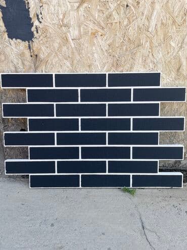 панель для стены: Термопанели "под кирпич" в цвете антрацит и белом цвете. Этот фасадный — 6