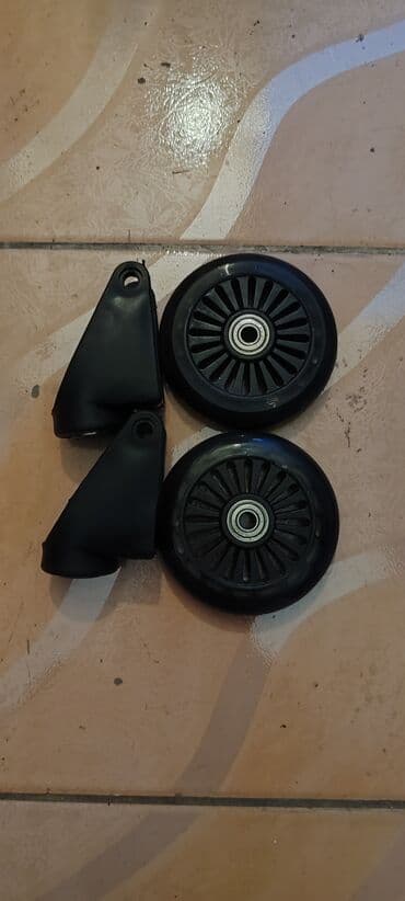 купить колеса на коляску бу: Коляска, цвет - Черный, Новый — 1