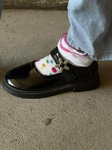 для школы: Детские туфли Mary Jane - Цвет: черный, лаковая поверхность с высоким — 2