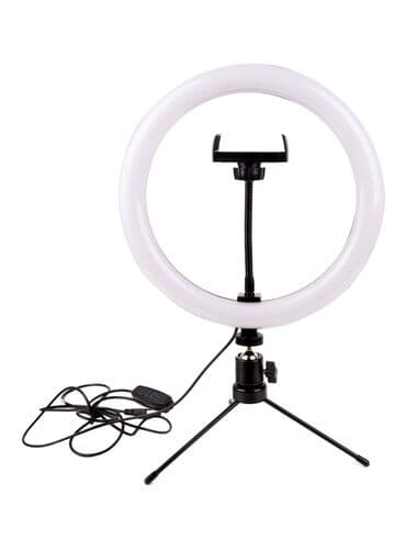 кольцевая лампа для видео: Лампы со штативом. штатив 2 метра диаметр лампы 33см, светится разными — 2