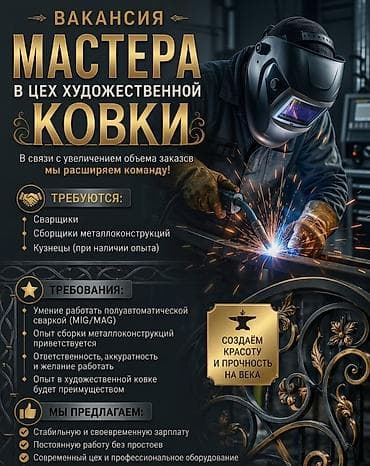 Вакансии: Требуется Сварщик на производство, Оплата: Сдельная, 3-5 лет опыта — 1