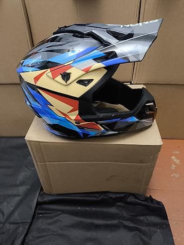 Спорттук сумкалар: Мотошлем кроссовый (интеграл с визором-пиком) - Тип: полноразмерный — 8