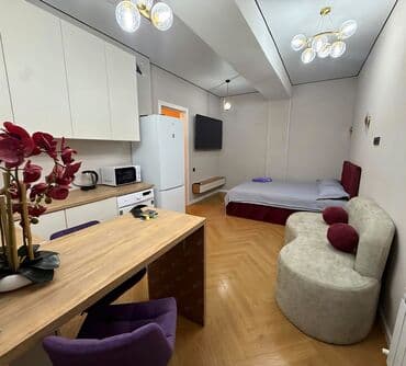 суточный квартира бишкек филармония: 2 комнаты, Душевая кабина, Постельное белье, Кондиционер — 8