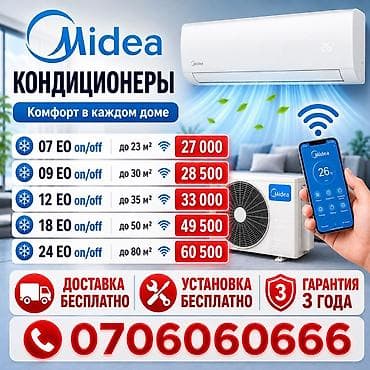 ego pad e60: Сплит-система, Midea, 20-25 м², Классический — 1