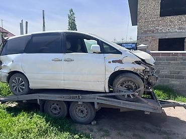 зеркалы: Toyota Estima (правый руль), белый минивэн, 5 дв., на разбор — 4