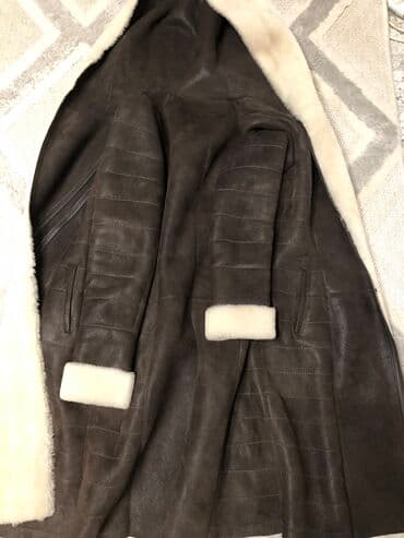 дешево дубленка: Дубленка, Классическая модель, Турция, Длинная модель, С капюшоном, M — 3