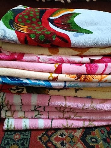 Башка текстиль: Махровые полотенца с яркими принтами советских времен, размер: 135×67 — 2