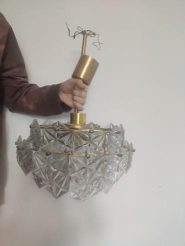 по советской: Люстра хрустальная, советского времени, тяжелая — 1