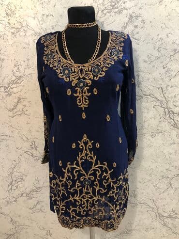 вечерние платья бишкек дордой инстаграм: Вечернее платье, Длинная модель, С рукавами, Стразы, XS, S, XL — 2