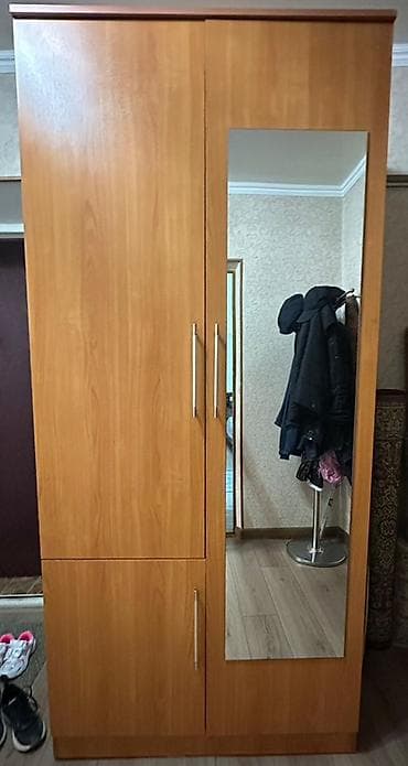 офисные парты: Комплект офисной мебели, Б/у, Шкаф, ДСП, Самовывоз, цвет - Коричневый — 5