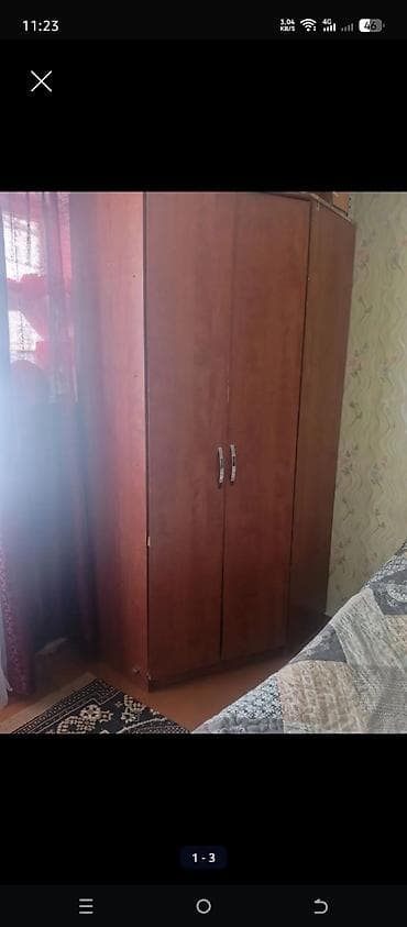 кийим салган шкаф: Угловой шкаф-шифоньер. - Конструкция: без полочек, основное — 2