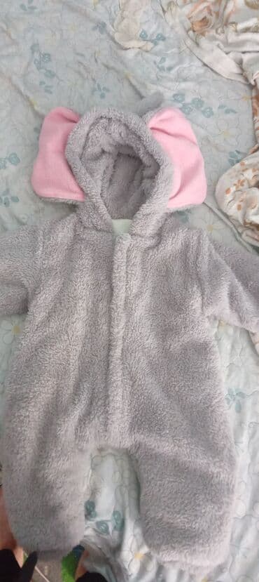 детские комбинезоны зимние на 1 год: Меховой комбинезон слоник мягкий и тёплый размер 1.5- 2 года бу — 1