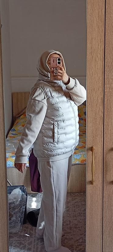 Женский спортивный костюм тройка коричнего-бежевого цвета