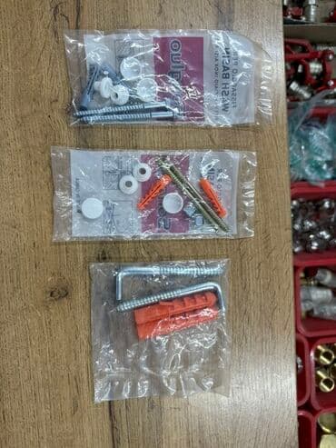 крепление для кафеля: Набор крепежных элементов для раковины, включающий в себя винты с — 2