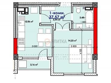 Недвижимость: 1 комната, 38 м², Элитка, 3 этаж — 6