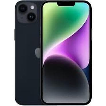 IPhone 14, Б/у, 128 ГБ, Midnight, Коробка, Чехол, 80 %
