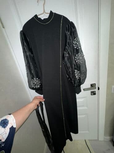 вечерние бордовые платья: Повседневное платье, Осень-весна, Длинная модель, 3XL — 2