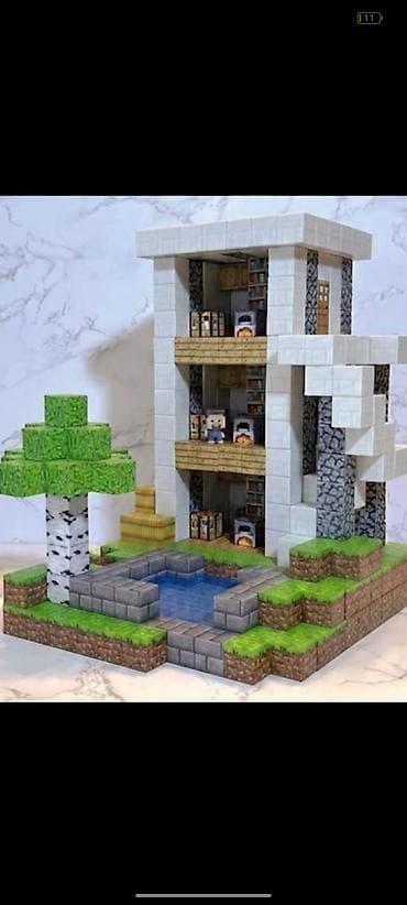 Детский мир: Minecraft кубики магнитный 173 штуки. прилипают друг к другу за — 1