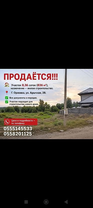 Земельные участки: 8 соток, Для сельского хозяйства — 1