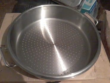 Дуршлаг, 11 литров, Q=40cm, h=11cm, полностью из пищевой нержавеющей