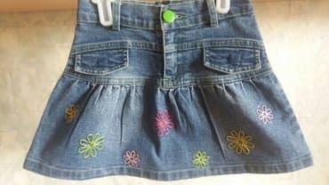 мини юпка: Балдар көйнөгү, түсү - Көгүлтүр, Жаңы — 1