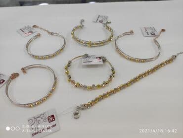 свадебные платья от производителя: Италия Эксклюзив Очень красивые Браслеты "ДОРИКА" Серебро под жёлтого — 2