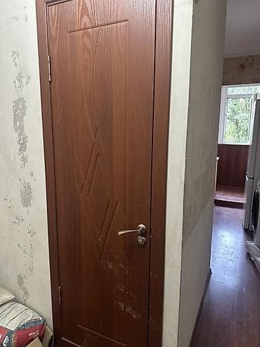 Внутренняя отделка: Межкомнатная дверь, Б/у, Со стеклом, Двухстворчатая, Распашная, цвет - Коричневый — 3