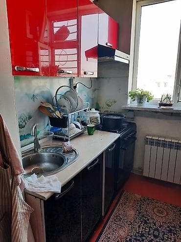 кухонный гарнитур шкаф: Кухонный гарнитур, цвет - Красный, Дерево — 1