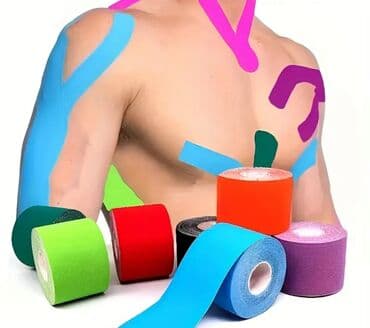 Бинттер, таңгычтар: Кинезиотейп эластичный, рулон тейп Характеристики: - Ширина: 2,5 см — 1