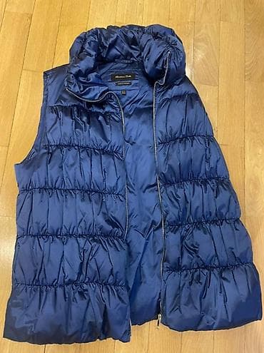 max mara: Пуховая жилетка Massimo Dutti в очень красивом ярко-синем цвете — 2