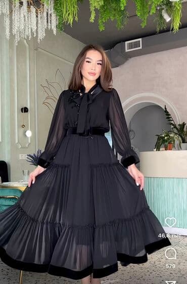 платья из панбархата на шифоне: Шикарное шифоновое платье в комбинации с бархатом и с камнями — 1