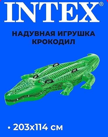 114: Надувной крокодил Intex 203×114 см — детская игрушка для плавания и — 3