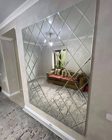 зеркало наклейка: Зеркальное панно – привносит в помещение ощущение роскоши и богатства — 1