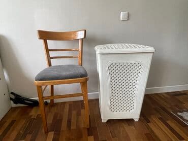 полотенце бу: Корзина для вещей, цвет - Белый, Б/у — 1