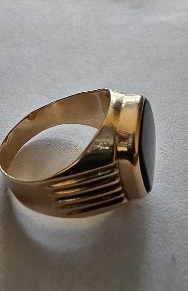 Кольца: Кольцо, Печатка, Проба 585, Унисекс, Агат, Советские (СССР), Б/у — 6