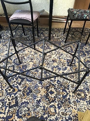 Терезелер жана комплектөөчүлөр: Бүктөмө кошумча коюлган үстөл, Башка материал, түсү - Кара — 6