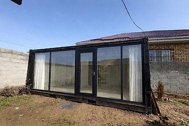 салон помещения: Модульное помещение из морского контейнера с панорамным остеклением - — 2