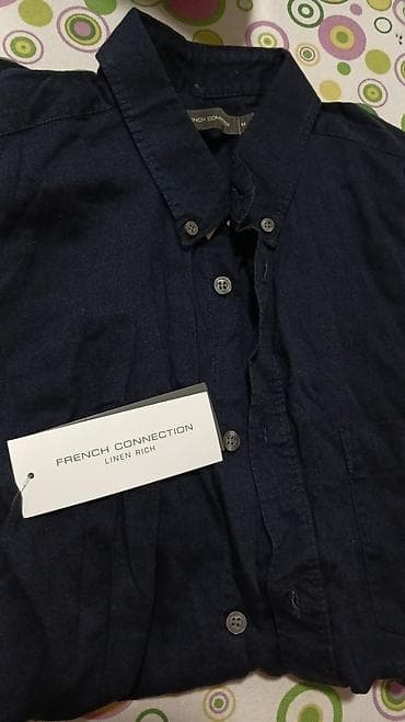 Рубашки: Мужская рубашка French Connection Linen Rich - Бренд: French — 1